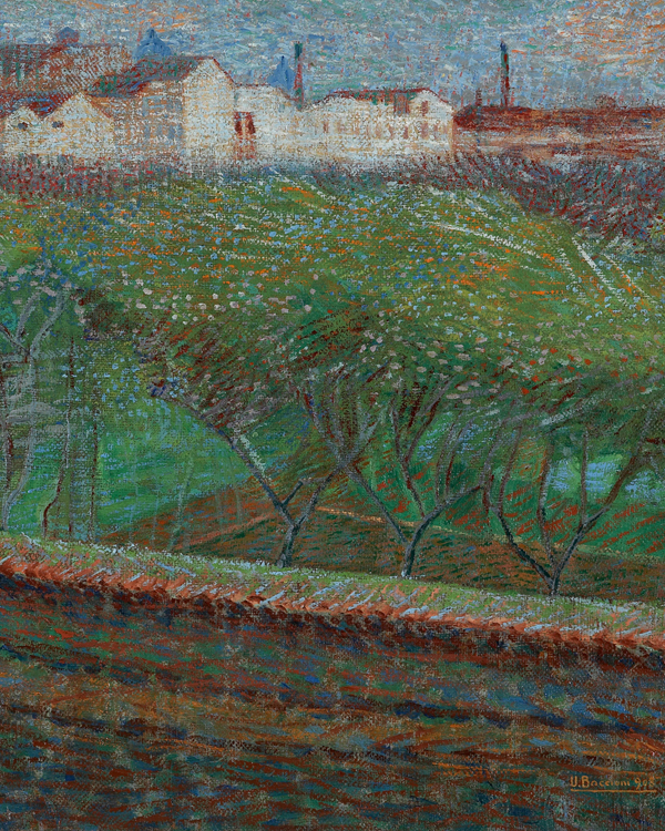 Umberto Boccioni, Sera d’aprile (1908), olio su tela. Collezione Città di Lugano, donazione Chiattone.
